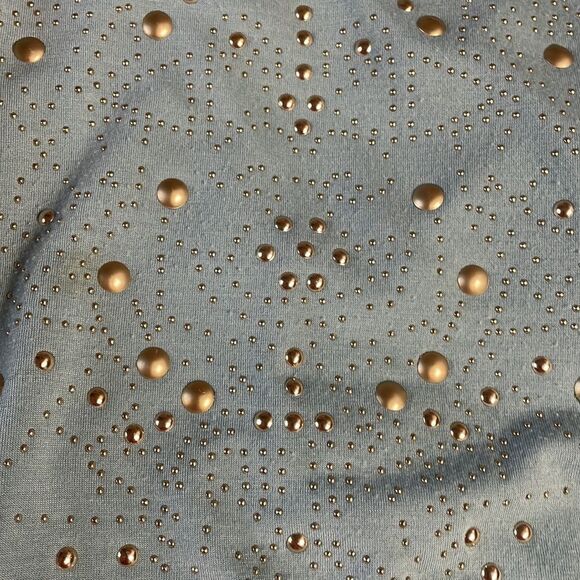 Charlotte Russe Ladies Embellish Top Y2K Fairy Whimiscal Large Bluish Green Sz L - Picture 6 of 7